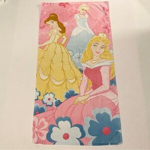 Vintage Disney Store Princess Beach Towel Belle Cinderella Aurora